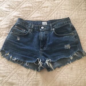 Calvin Klein cutoff jean shorts high waisted